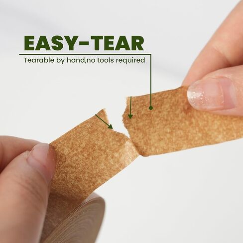 شريط ورق كرافت ضيق من TAPEBEAR، 12 لفة 1 بوصة × 164 قدم، شريط تعبئة بني صديق للبيئة قابل لإعادة التدوير لتأطير الصور، تغليف الهدايا، وضع العلامات، التعبئة والتغليف، الشحن، الختم، النقل in Kuwait