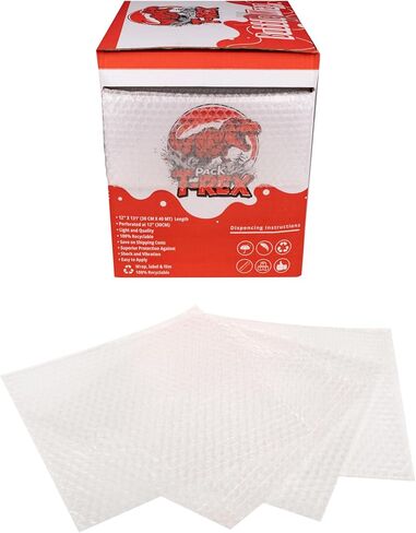 لفة تغليف الفقاعات مقاس 131 قدمًا × 12 بوصة - غلاف مبطن سهل التمزق مقاس 12 بوصة في صندوق موزع - عبوة واقية خفيفة الوزن لنقل المنزل والشحن والتخزين in Kuwait