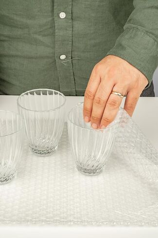 لفة تغليف الفقاعات مقاس 131 قدمًا × 12 بوصة - غلاف مبطن سهل التمزق مقاس 12 بوصة في صندوق موزع - عبوة واقية خفيفة الوزن لنقل المنزل والشحن والتخزين in Kuwait