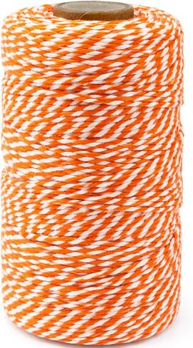 Pink and White Cotton Twine String, 328 Feet, 2mm Thick, for Crafts Gift Wrapping Baking Holiday Decor in Saudi Arabia