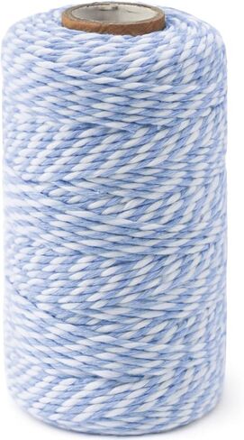 Pink and White Cotton Twine String, 328 Feet, 2mm Thick, for Crafts Gift Wrapping Baking Holiday Decor in Saudi Arabia