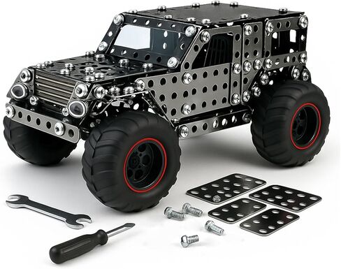 Metal Model Airplane Building Toys for Boys & Girls Ages 8-16, 258 Pieces DIY STEM Construction Kits, Educational Engineering Science Plane Set, Vintage Aircraft Vehicle Gift for Kids & Adults in Saudi Arabia