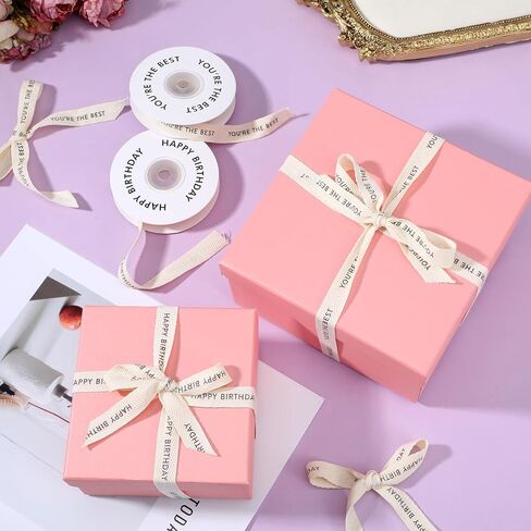 2 Pcs 20 Yards Ribest Cotton Custom Teacher Ribbon, You're The Best Cottons Ribbons Natural 5/8 Inch 100% Cotton Herringbone Twill Ribbon for Crafts Gift Wrapping Birthday Decorations in Saudi Arabia