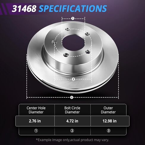 Front and Rear Brake Rotors Replacement for Honda Pilot 2009 2010 2011 2012 2013 2014 2015, Acura MDX 2007 2008 2009 2010 2011 2012 2013 Brakes, 12.98" Front and 13.13" Rear in Saudi Arabia