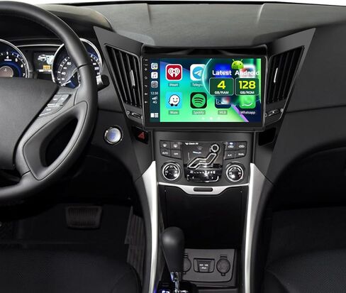 4+64GB Android Car Stereo for Hyundai Sonata 2010-2015 with Wireless Carplay Android Auto, Fuluku 8 Core 9" Touch Screen Radio Dash Kit GPS Navigation WiFi Bluetooth 5.0 SWC Mic Backup Camera in Kuwait