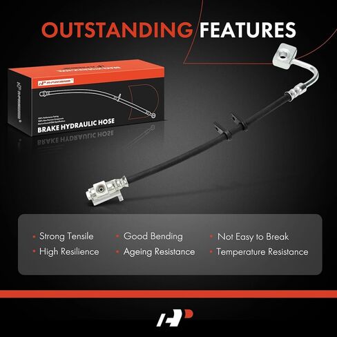 A-Premium Rear Passenger Side Brake Hydraulic Hose Compatible with Select Jeep Models - WK Series Grand Cherokee 2005-2010, XK Series Commander 2006-2010 in Saudi Arabia
