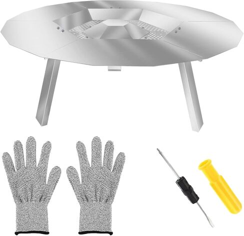 Heat Deflector for Solo Stove Bonfire 19.5", Heat Deflector for Solo Stove Bonfire Accessory with 3 Detachable Legs, Boost Warmth and Efficiency with Premium Stainless Steel Design in Kuwait