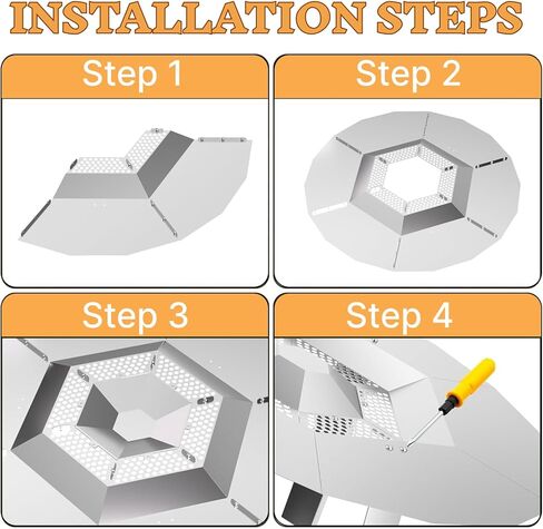 Heat Deflector for Solo Stove Bonfire 19.5", Heat Deflector for Solo Stove Bonfire Accessory with 3 Detachable Legs, Boost Warmth and Efficiency with Premium Stainless Steel Design in Kuwait