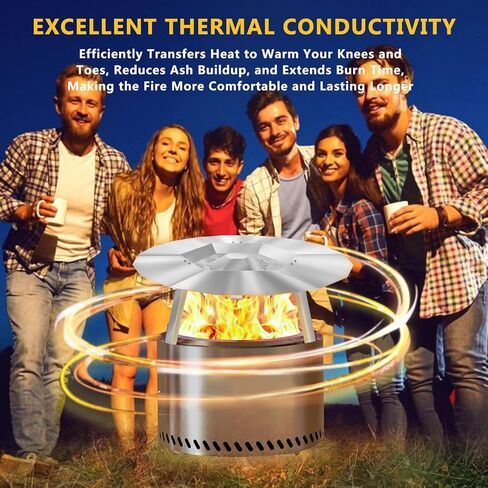 Heat Deflector for Solo Stove Bonfire 19.5", Heat Deflector for Solo Stove Bonfire Accessory with 3 Detachable Legs, Boost Warmth and Efficiency with Premium Stainless Steel Design in Kuwait