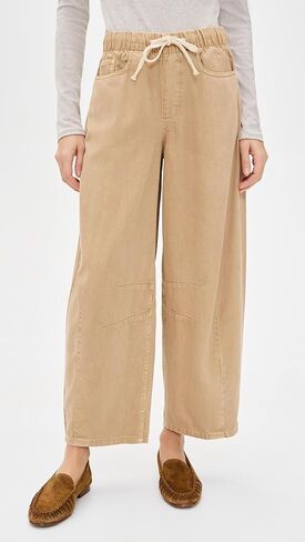 Marine Layer Women's Twill Barrel Drawstring Pants in Kuwait