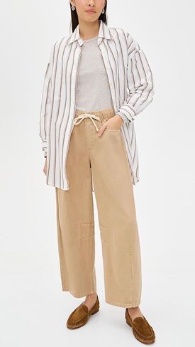 Marine Layer Women's Twill Barrel Drawstring Pants in Kuwait