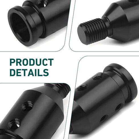 Shift Knob Adapter, M12 X 1.25 Gear Shifter Adapter Kit, Universal Aluminum Alloy Gear Shift Connector, for Non-Threaded Manual Gear with 4 Adapter 8mm,10mm,11mm,12mm in Saudi Arabia
