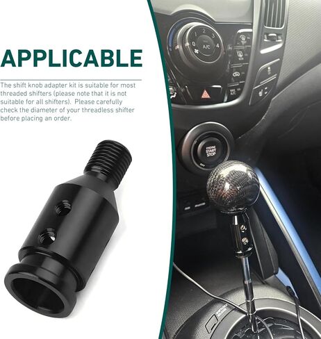 Shift Knob Adapter, M12 X 1.25 Gear Shifter Adapter Kit, Universal Aluminum Alloy Gear Shift Connector, for Non-Threaded Manual Gear with 4 Adapter 8mm,10mm,11mm,12mm in Saudi Arabia
