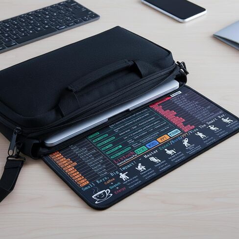 Mouse Pad for Excel/Word/PowerPoint/Wins Shortcuts - 11.8"x9.8" Small Mouse Pad for Gaming/Office, Excel Cheat Sheet Desk Pad with Stitched Edges, Non-Slip Base, Easy Gliding in Saudi Arabia