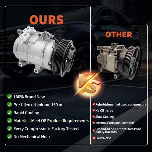 ضاغط تيار متردد CO 10854C مناسب لتويوتا سيينا 3.3L 2004 2005 2006، لتويوتا سيينا 3.5L 2007، استبدل 8832008051، 8841008030 in Kuwait