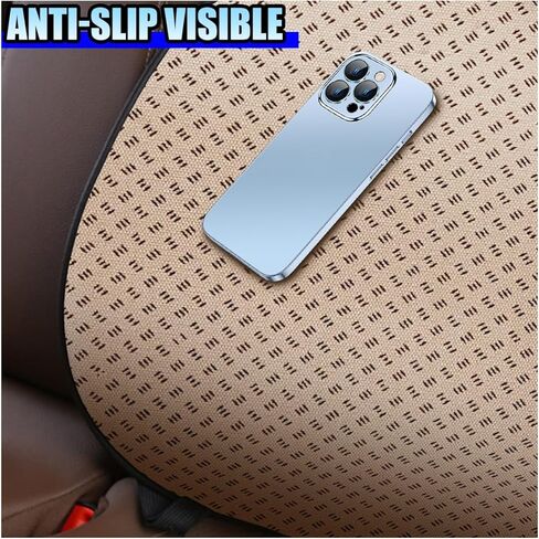 2PCS Car Seat Covers, Anti-Slip Linen Car Seat Protector Cushion with Storage Pocket, Breathable Bottom Seat Covers for Cars, Universal Vehicle Interior Accessories for SUV Truck (Black) in Saudi Arabia