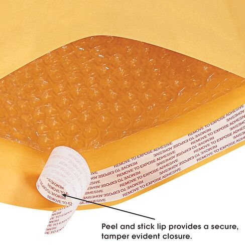Aviditi Kraft Bubble Mailers #1, 7 1/4" x 12", Self-Seal, Padded Envelopes for Packing, Mailing and Shipping, Case of 100 in Saudi Arabia