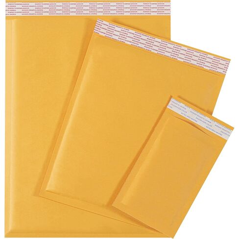 Aviditi Kraft Bubble Mailers #1, 7 1/4" x 12", Self-Seal, Padded Envelopes for Packing, Mailing and Shipping, Case of 100 in Saudi Arabia