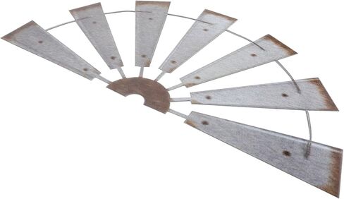 DEARMAMY Half Windmill Wall Decor 15 Inch Metal Farmhouse Wall Pendant Rustic Home Shop Hanging Art Decoration in Saudi Arabia
