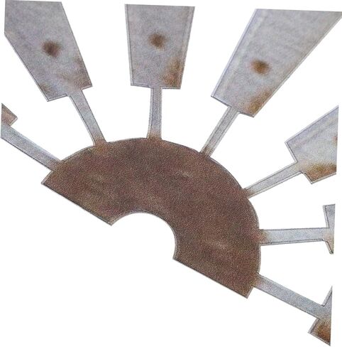 DEARMAMY Half Windmill Wall Decor 15 Inch Metal Farmhouse Wall Pendant Rustic Home Shop Hanging Art Decoration in Saudi Arabia