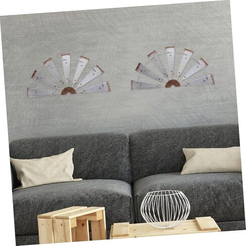 DEARMAMY Half Windmill Wall Decor 15 Inch Metal Farmhouse Wall Pendant Rustic Home Shop Hanging Art Decoration in Saudi Arabia