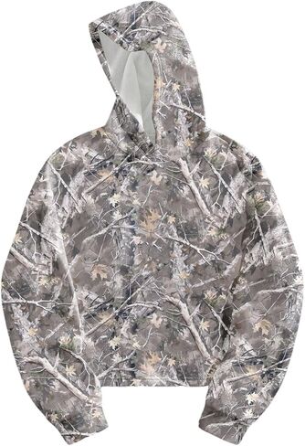 WDIRARA Men's Camo Hoodies Long Sleeve Hooded Thermal Sweatshirts Streetwear Pullover Tops in Saudi Arabia