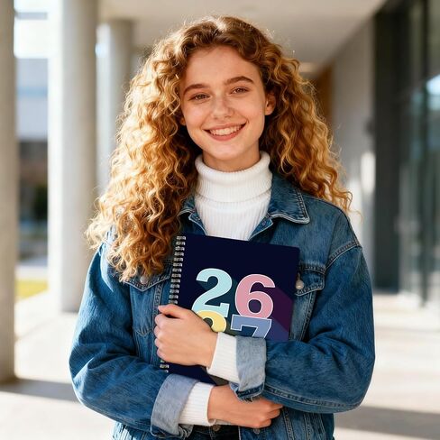 مخطط 2026-2027 - 2026-2027 مخطط أسبوعي وشهري، يوليو 2026 - يونيو 2027، 9 × 11 بوصة، تقويم أكاديمي 26-27 مع عروات ملونة، جيب داخلي، ورق ممتاز، ربط بسلك مزدوج in Saudi Arabia