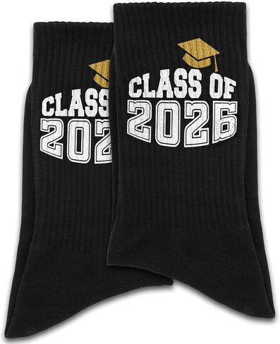 FujLoy Funny 2026 Graduation Socks, Graduations Outfits Gifts for Him, Her, Women, Men, High school, College, University Students, Graduates Crew Socks, 2026 Graduation Party Favors.(071) in Saudi Arabia