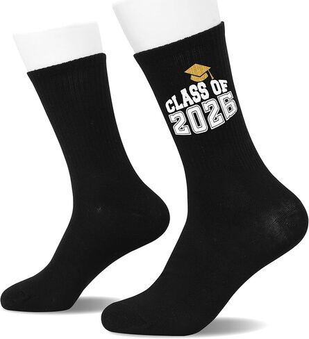 FujLoy Funny 2026 Graduation Socks, Graduations Outfits Gifts for Him, Her, Women, Men, High school, College, University Students, Graduates Crew Socks, 2026 Graduation Party Favors.(071) in Saudi Arabia