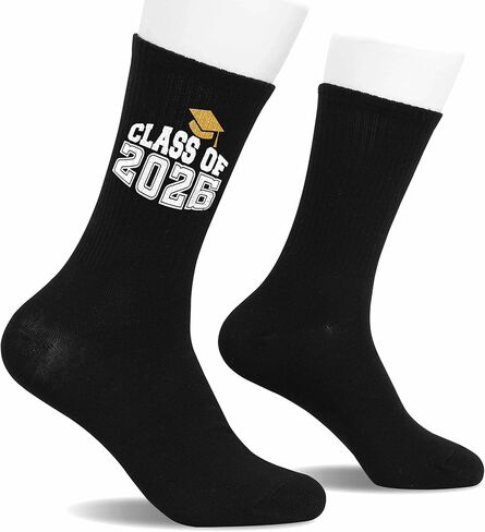 FujLoy Funny 2026 Graduation Socks, Graduations Outfits Gifts for Him, Her, Women, Men, High school, College, University Students, Graduates Crew Socks, 2026 Graduation Party Favors.(071) in Saudi Arabia