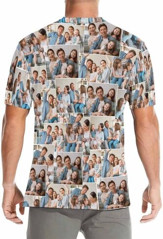 InterestPrint Personalized Socks with Your Family Photo, Custom Family T-Shirts for Men Women, Upload Your Unique Memorable Family Picture-Made in USA in Kuwait