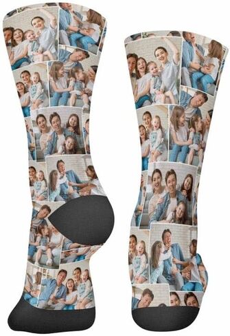 InterestPrint Personalized Socks with Your Family Photo, Custom Family T-Shirts for Men Women, Upload Your Unique Memorable Family Picture-Made in USA in Kuwait