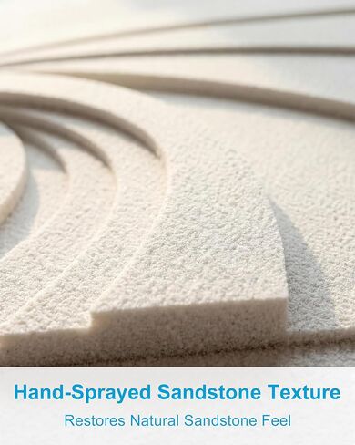 MIX3D 24x36 Inch Large 3D Embossed Wall Art Decor & Abstract Sculpture, Handcrafted Sandstone Texture, Black Wood Grain Frame, Ready to Hang for Entryway Living Room Bedroom Office in Saudi Arabia