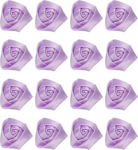 MECCANIXITY 16 Pcs Ribbon Roses, 2 Inch Lapel Pin for Men Satin Ribbon Flower Rose Artificial Fabric Flowers for DIY Crafting Accessories Wrapping Wedding Gift Decoration, Burgundy in Saudi Arabia