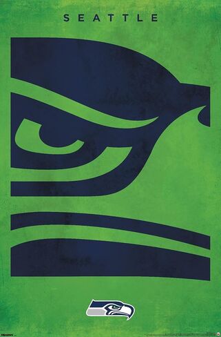NFL Seattle Seahawks - Logo 25 Wall Poster, 34L" x 22.4W", Unframed Version in Saudi Arabia