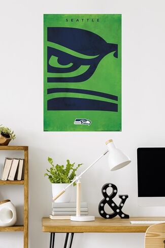 NFL Seattle Seahawks - Logo 25 Wall Poster, 34L" x 22.4W", Unframed Version in Saudi Arabia