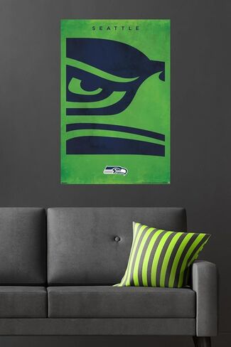 NFL Seattle Seahawks - Logo 25 Wall Poster, 34L" x 22.4W", Unframed Version in Saudi Arabia