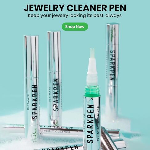 SPARKLEAN Complete Jewelry Cleaning Kit – Ammonia-Free Jewelry Cleaner Spray, Precision Pen & Polishing Cloth for Silver, Gold, Diamond Ring Cleaner in Kuwait