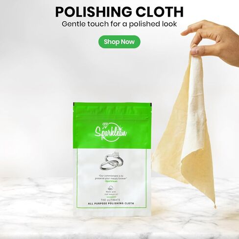 SPARKLEAN Complete Jewelry Cleaning Kit – Ammonia-Free Jewelry Cleaner Spray, Precision Pen & Polishing Cloth for Silver, Gold, Diamond Ring Cleaner in Kuwait