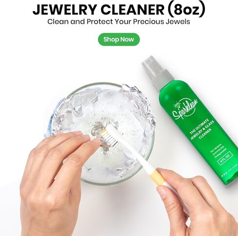 SPARKLEAN Complete Jewelry Cleaning Kit – Ammonia-Free Jewelry Cleaner Spray, Precision Pen & Polishing Cloth for Silver, Gold, Diamond Ring Cleaner in Kuwait