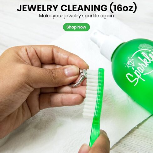 SPARKLEAN Complete Jewelry Cleaning Kit – Ammonia-Free Jewelry Cleaner Spray, Precision Pen & Polishing Cloth for Silver, Gold, Diamond Ring Cleaner in Kuwait
