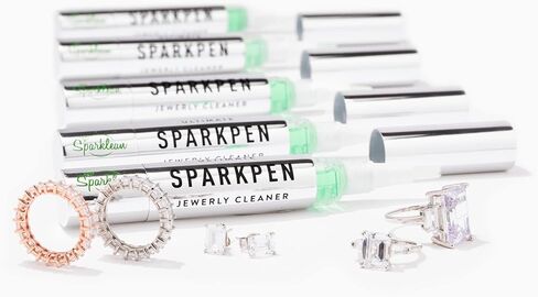 SPARKLEAN Complete Jewelry Cleaning Kit – Ammonia-Free Jewelry Cleaner Spray, Precision Pen & Polishing Cloth for Silver, Gold, Diamond Ring Cleaner in Kuwait