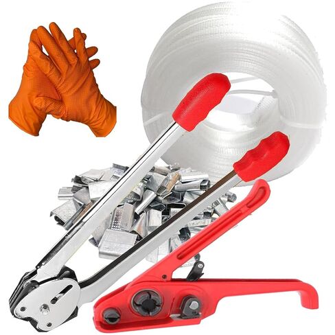 Packaging Banding Strapping Kit, Pallet Poly Strapping Kit,Tensioner Tool Sealer, Banding Tool, 4000" Length x 1/2" Wide PP Packaging Strapping Banding Belt,100 Metal Seals, for Packing and Shipping in Saudi Arabia