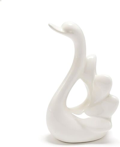 Porcelain Animal Ring Holder - Ceramic Creature Jewelry Organizer, White Vanity Decor for Rings/Accessories, Compact Jewelry Storage Gift (deer) in Saudi Arabia