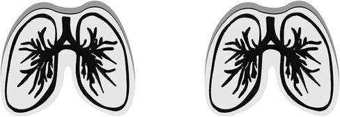 Lung Stud Earring Respiratory Therapist Lungs Gift Lung Doctor Gift Rt Cancer Survivor Pulmonary Fibrosis Jewelry in Saudi Arabia