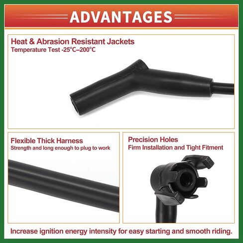 Motoforti Car Spark Plug Coil Wires Ignition Coil Harness Cable Fit for Ford F-150 V8 5.0L 1994-1996 No.F4PZ12259D/F4PZ12259E - Pack of 9 Long-lasting in Saudi Arabia