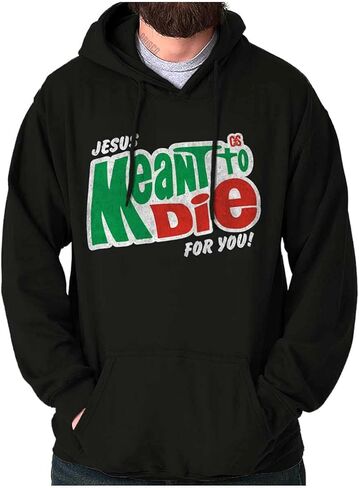 Brisco Brands Punny Christian Jesus Died for You Hoodie Sweatshirt Women Men in Saudi Arabia