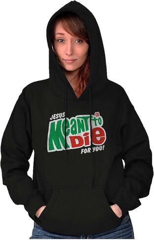 Brisco Brands Punny Christian Jesus Died for You Hoodie Sweatshirt Women Men in Saudi Arabia