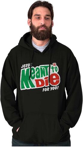 Brisco Brands Punny Christian Jesus Died for You Hoodie Sweatshirt Women Men in Saudi Arabia