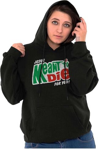 Brisco Brands Punny Christian Jesus Died for You Hoodie Sweatshirt Women Men in Saudi Arabia